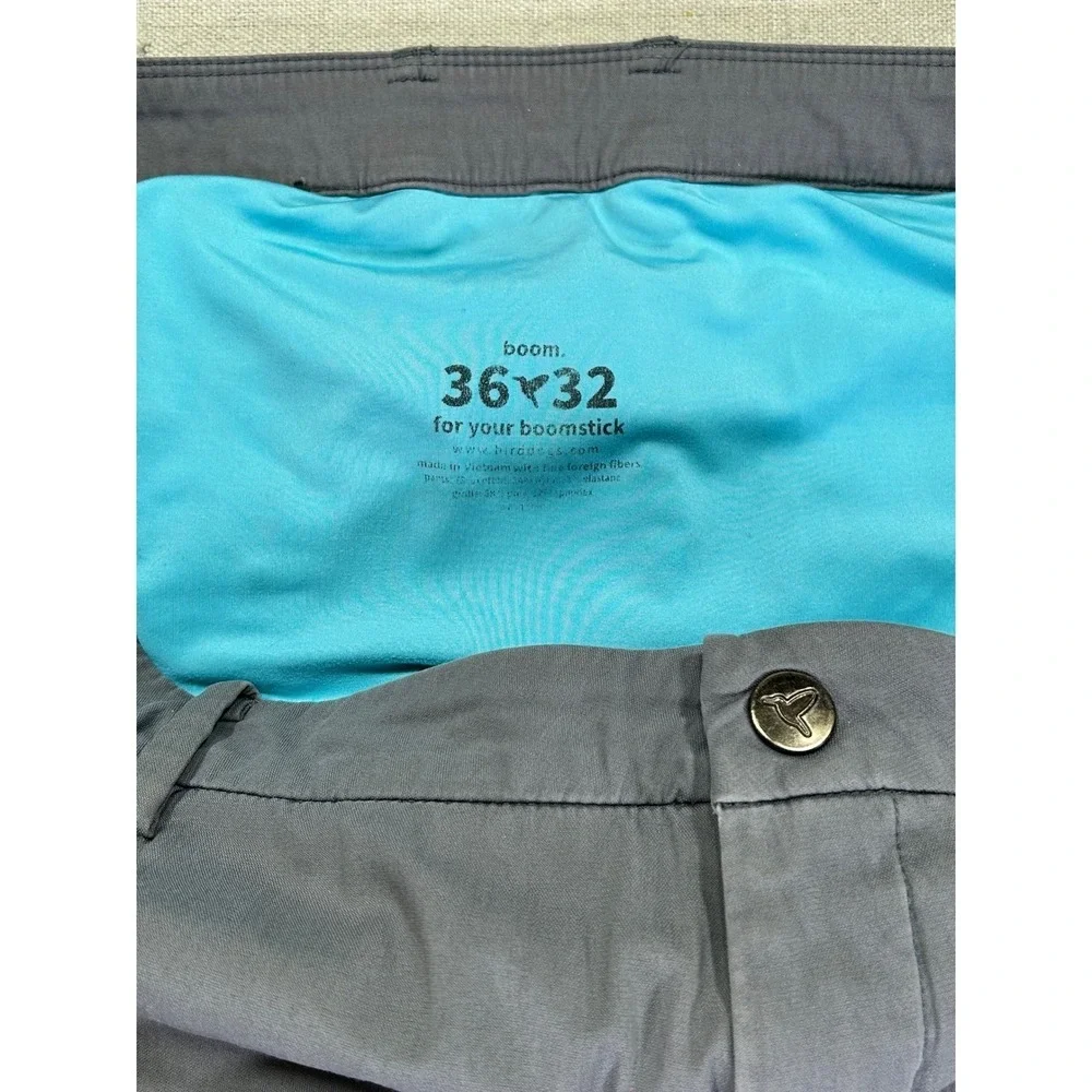 Birddogs Men's‎ 36 Grey Chino Pants Inner Liner 6 Pocket Trousers Golf